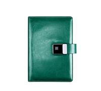 YKMYXZ notebook， Fingerprint Lock High-end Leather Journal A5 200 Pages, Work Meeting Record For Men And Women Adult Gifts Diary(F)