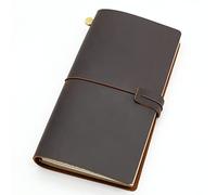 YKMYXZ notebook， Genuine Leather Traveler's Travel Diary Journal Vintage Handmade Cowhide Gift Traveler,s(Brown,13x9CM)