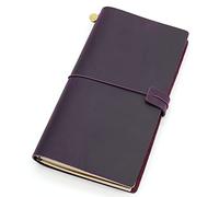 YKMYXZ notebook， Genuine Leather Traveler's Travel Diary Journal Vintage Handmade Cowhide Gift Traveler,s(Purple,17x10CM)