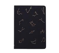 YKMYXZ notebook， Hard Cover Beautiful Blank Sketchbook Journal Freenote Diary Study Stationery Gift,s(Black)