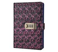 YKMYXZ notebook， Leather Bussiness Personal Diary With Lock Code Thick Notepad Stationery Products Journal Customized Gift(C)