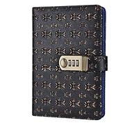 YKMYXZ notebook， Leather Bussiness Personal Diary With Lock Code Thick Notepad Stationery Products Journal Customized Gift(E)