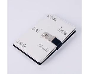 YKMYXZ notebook， Lock Diary Password Book Business Notepad Constellation Pupil Cute,s(White)