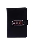 YKMYXZ notebook， Portable Creative Password Diary Multi-function Locked Notepad Stationery s And Journals Sketchbook(Black)