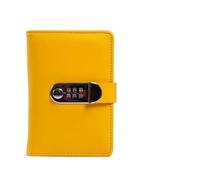 YKMYXZ notebook， Portable Creative Password Diary Multi-function Locked Notepad Stationery s And Journals Sketchbook(Yellow)