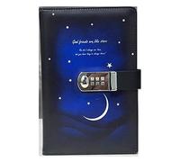 YKMYXZ notebook， PU Leather Notepad Journals Diary With Lock Thickened Hand Book Password(C)