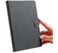 YKMYXZ notebook， Refillable 6 Round Ring Binder Cover For A5 Filler Paper,Leather Journal Personal With Magnetic Buckle Diary(A)