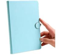 YKMYXZ notebook， Refillable 6 Round Ring Binder Cover For A5 Filler Paper,Leather Journal Personal With Magnetic Buckle Diary(B)
