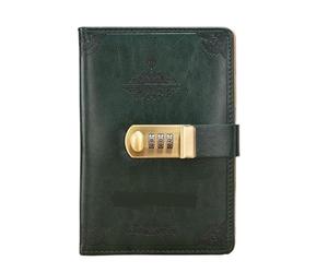 YKMYXZ notebook， Retro Password Book Lock Diary Thickened Creative Account Student Notepad Stationery,s(Burgundy)
