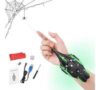 YKMYXZ Outdoor Play, Spider String Shooter for Kids,USB Charging Rope Launcher with Magnet and Suction Cup,Super Hero Cosplay Bracers Accessories(Black)