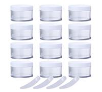 YKMYXZ, Pack of 12, Empty Transparent 200 g Plastic Cosmetic Jars with Screw Lid, 200 ml Container for Facial Mask Lotions Cream(30ml)