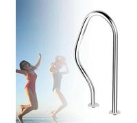 YKMYXZ, Pool Handrail, 3-Bends Rails, Swimming Pool Handrails for Indoor and Outdoor, Humanized Swimming Pool Handrail(Thick 1.2mm)