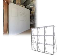 YKMYXZ， Pop up Backdrop Booth Stand Trade Show Display, Portable Folding X Frame Banner Stand, Advertising Background Stand for Wedding(5.3m(17.4ft) L)
