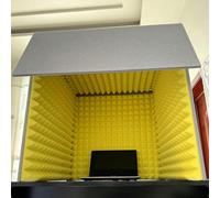 YKMYXZ, Portable Recording Booth, Microphone Foam Booth Cube, Studio Recording, Sound Isolation Room, For Music Studio Bedroom Home(Yellow)