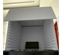YKMYXZ, Portable Recording Booth, Microphone Foam Booth Cube, Studio Recording, Sound Isolation Room, For Music Studio Bedroom Home(Gris)