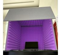 YKMYXZ, Portable Recording Booth, Microphone Foam Booth Cube, Studio Recording, Sound Isolation Room, For Music Studio Bedroom Home(Purple)