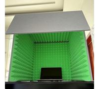 YKMYXZ， Portable Recording Booth, Microphone Foam Booth Cube, Studio Recording, Sound Isolation Room, For Music Studio Bedroom Home(Green)