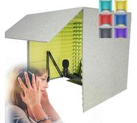 YKMYXZ， Portable Sound Booth, Microphone Isolation Booth Box, Foldable Reduces Echo And Reverberation(Gris)