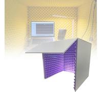 YKMYXZ， Portable Sound Booth/Recording Booth, Sound Isolation Room For Home Studio, Isolation Shield, For Condenser Mic, Studio Sound Recording Sing(Purple)