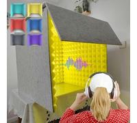 YKMYXZ， Portable Sound Recording Vocal Booth Box, Microphone Isolation Booth Box, Isolation Shield, Studio Recording(Red)