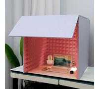 YKMYXZ， Portable Vocal Booth Sound Booth Recording Equipment, For Recording Studio Quality Audio(Red)