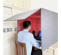 YKMYXZ, Portable Vocal Booth Sound Booth Recording Equipment, Microphone Foam Booth Cube, For Music Studio Bedroom Home(Red)