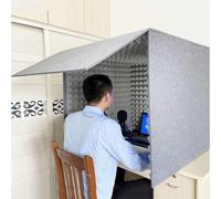 YKMYXZ, Portable Vocal Booth Sound Booth Recording Equipment, Microphone Foam Booth Cube, For Music Studio Bedroom Home(Gris)