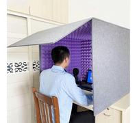 YKMYXZ， Portable Vocal Booth Sound Booth Recording Equipment, Microphone Foam Booth Cube, For Music Studio Bedroom Home(Purple)