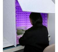 YKMYXZ, Portable Vocal Booth Sound Booth Recording Equipment, Microphone Isolation Booth Box, Sound Isolation Room For Home Studio, Isolation Shield For Mic, Studio Sound Recording Singing(Purple)