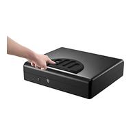 YKMYXZ, Quick Access Handgun Safe for Home, Fingerprint Hand Gun Safe Firearm Case Box - Upgraded Biometric/Key Access,Silent Mode
