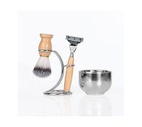YKMYXZ, Razor Holder Practical Men's Razor Brush Stand,Male 4pcs Professional Beard Bowl Shaving Brush Holder,Mustache Shaving Facial Cleansing Tool Set
