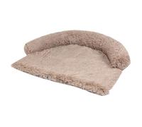 YKMYXZ Relief Improved Sleep Orthopedic Soft Plush Calming Dog Cushion, For Large Medium Dogs, Washable,Removable(Khaki Color,L)