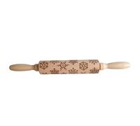 YKMYXZ， Rolling Wood Christmas Printing Rolling Pin Wooden Carvings Embossing Elk Snowflake Christmas Tree Snowman Cookie(ArmyGreen)