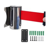 YKMYXZ rope barrier rope, Wall Mount with Accessories 2/3/5/10 M Optional Retractable Blet Colors Crowd Control Barriers for Indoor Outdoor(C,2M/6.5FT)