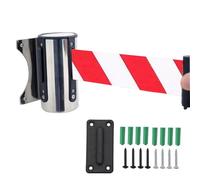 YKMYXZ rope barrier rope, Wall Mount with Accessories 2/3/5/10 M Optional Retractable Blet Colors Crowd Control Barriers for Indoor Outdoor(E,3M/9.8FT)