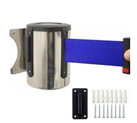 YKMYXZ rope barrier rope, Wall Mount with Accessories 2/3/5/10 M Optional Retractable Blet Colors Crowd Control Barriers for Indoor Outdoor(A,10M/32FT)