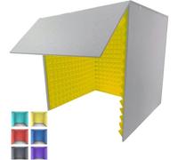 YKMYXZ, Sound Isolation Booth Room, Microphone Isolation Booth Box, Isolation Shield For Home Studio, Music Recording, Podcasting, Acoustical Treatments(Yellow)