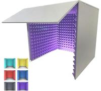 YKMYXZ, Sound Isolation Booth Room, Microphone Isolation Booth Box, Isolation Shield For Home Studio, Music Recording, Podcasting, Acoustical Treatments(Purple)