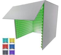 YKMYXZ, Sound Isolation Booth Room, Microphone Isolation Booth Box, Isolation Shield For Home Studio, Music Recording, Podcasting, Acoustical Treatments(Green)
