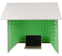 YKMYXZ, Sound Isolation Booth Room, Microphone Isolation Booth Cube, For Home Studio, Music Recording, Podcasting, Acoustical Treatments(Green)