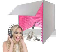 YKMYXZ, Sound Proof Box Microphone Isolation Booth Cube, Portable Sound Booth, Vocal Recording Booth, Desktop Soundproof Cover