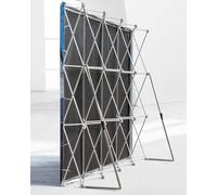 YKMYXZ， Standing Trade Show Booth Display Banner, Tension Fabric Backdrop Frames for Birthday Party Commencement Wedding Photoshoot(2.3m(7.5ft) Hx3.8m(12.5ft) L)