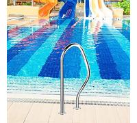 YKMYXZ, Swimming Pool Railing for Inground Pool, 31.5"X8.8"X18.5" Swimming Pool Bend Handrail Garden Backyard Pools Hand Rail(1Pcs)