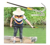 YKMYXZ, Telescoping Extension Pole Boat Hook for Docking Boating Accessories, Heavy Duty Dock Rod, Multifunctional Truck Bed Cargo Retrieval Hook(23 ft 4.1 ft(7m 1.27m))