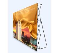 YKMYXZ， Trade Show Banner Display Stand Only, Retractable Pop Up Stand Backdrop with Carrying Bag(3.05m(10ft) Hx4.55m(15ft) L)