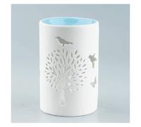 YKMYXZ wax burner， White Porcelain Glow Wax Melt Burner Oil Diffuser eramic Tea Light Holder, for Living Room, Balcony