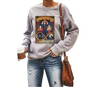 Ykomow Sanderson Witch Museum Sweatshirt Womens Funny Halloween Pullovers Hocus Pocus Blouse Tops (Grey-1, S)