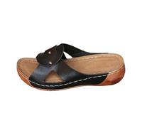 YKPAVV Shoes Under 5 Women Comfortable Retro Sandals for Women - Open Toe Comfortable Heel Diabetic Shoes Women, black, 6 UK