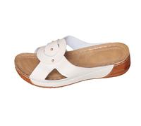 YKPAVV Shoes Under 5 Women Comfortable Retro Sandals for Women - Open Toe Comfortable Heel Diabetic Shoes Women, White, 9 UK