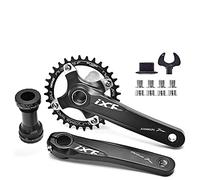 Ykpoo IXF Aluminum MTB Road Bike Bicycle Crank Set Bottom Bracket BB 170mm BCD 104mm 32T/34T/36T/38T Chainring +Crank + BB